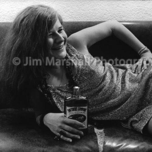 Janis Joplin, backstage at Winterland, San Francisco, 1968