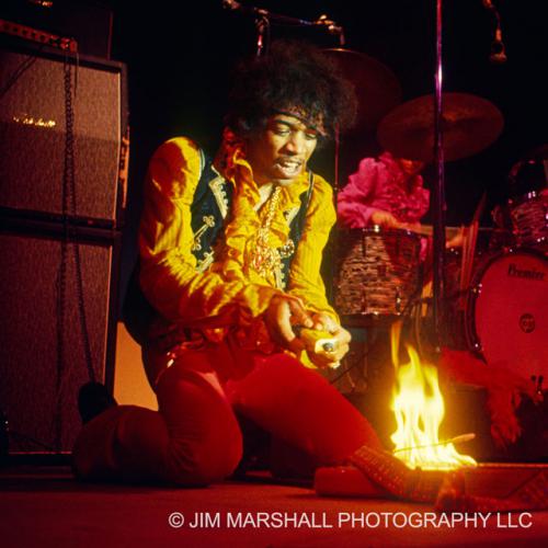 Jimi Hendrix burning his Strat, Monterey Pop Festival, 1967