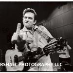 Johnny Cash flips the bird.