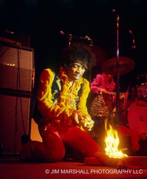 Jimi Hendrix burning his Strat, Monterey Pop Festival, 1967