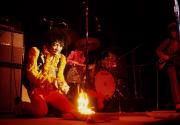 Jimi Hendrix Burning His Guitar